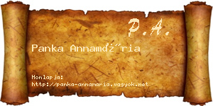 Panka Annamária névjegykártya